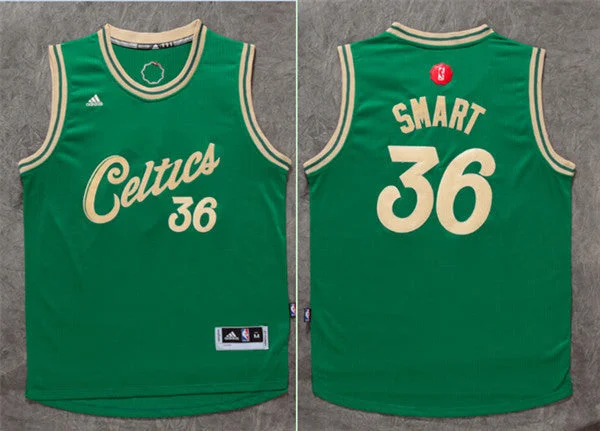 Basketball Jersey For Training-Celtics 36 Marcus Smart Green 2015-16 Christmas Day Swingman Basketball Jersey