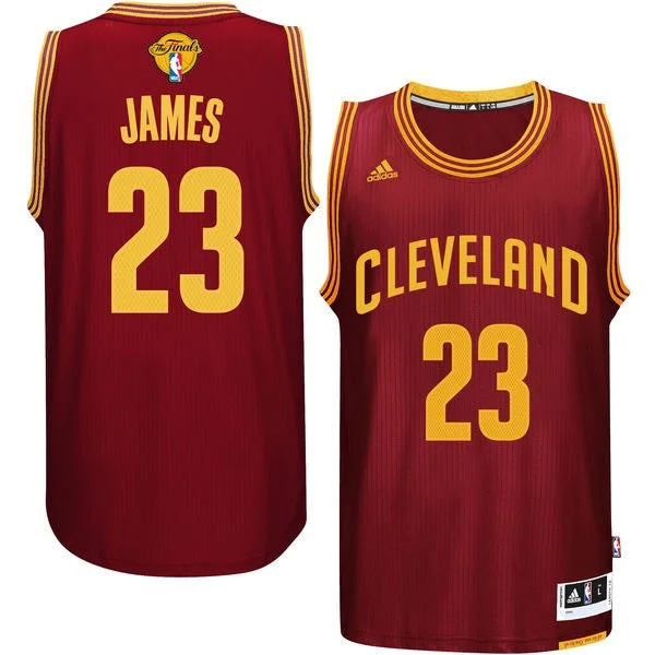 Basketball Jersey For Sports Enthusiasts-Cavaliers 23 Lebron James Burgundy 2017 Finals Swingman Basketball Jersey