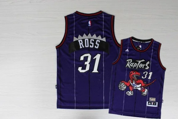 Basketball Jersey For Sports Teams-Raptors 31 Ross Purple Hardwood Classics Basketball Jerseys