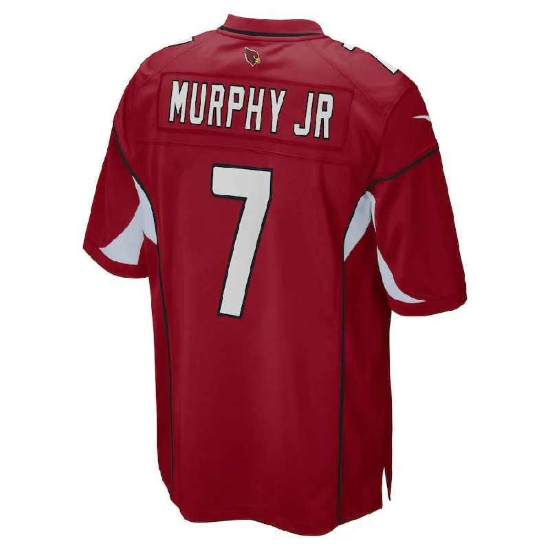 Solid Color Rugby Jersey-A.Cardinals #7 Byron Murphy Jr. Cardinal Game Player Jersey Stitched American Football Jerseys