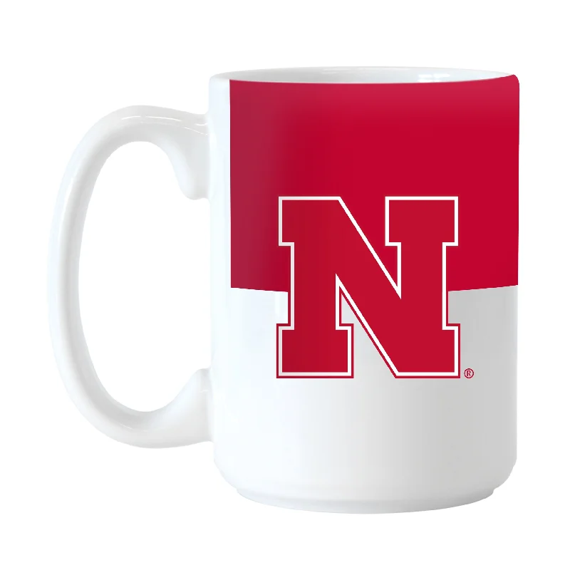 Bamboo Team Mug-Nebraska 15oz Colorblock Sublimated Mug