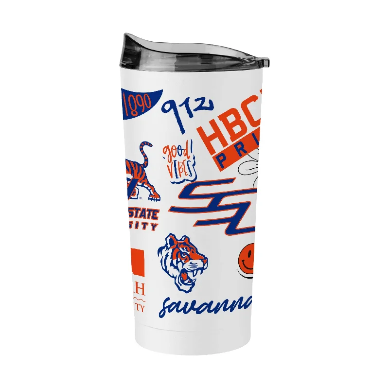 Team Mug For Promotions-Savannah State 20oz Native Powder Coat Tumbler