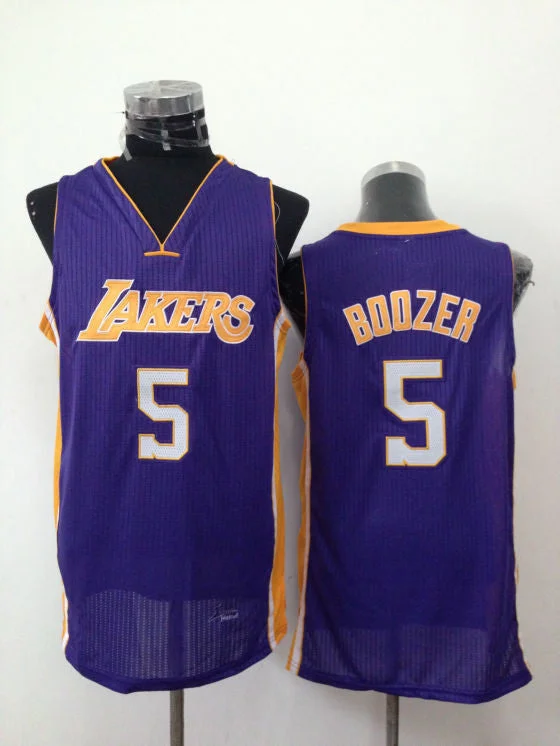 Basketball Jersey For Professional Wear-Lakers 5 Boozer Purple New Revolution 30 Basketball Jerseys