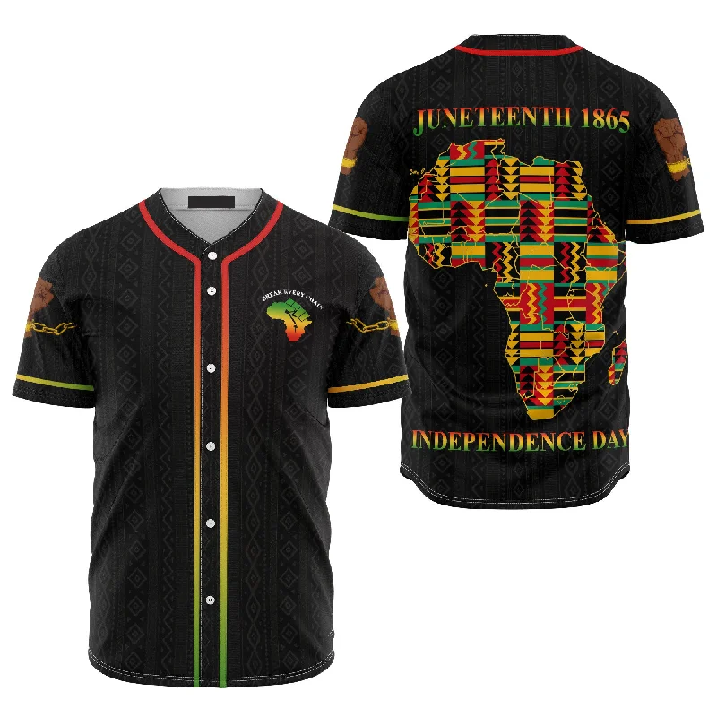 College Football Jersey-College Basketball Jersey-Practice Baseball Jersey-Juneteenth 1865 Is My Independence Day African Baseball Jersey Shirt