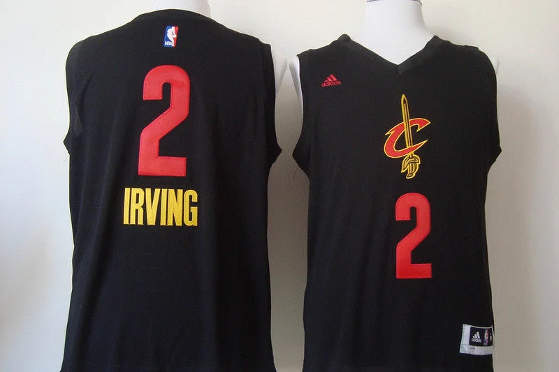 Basketball Jersey With Color Options-Cavaliers 2 Irving Black Fashion Basketball Jerseys