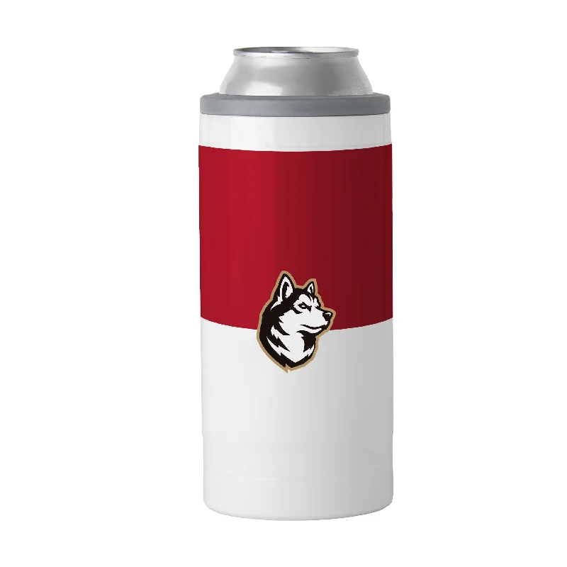 Team Mug For Staff-Northeastern 12oz Colorblock Slim Can Coolie