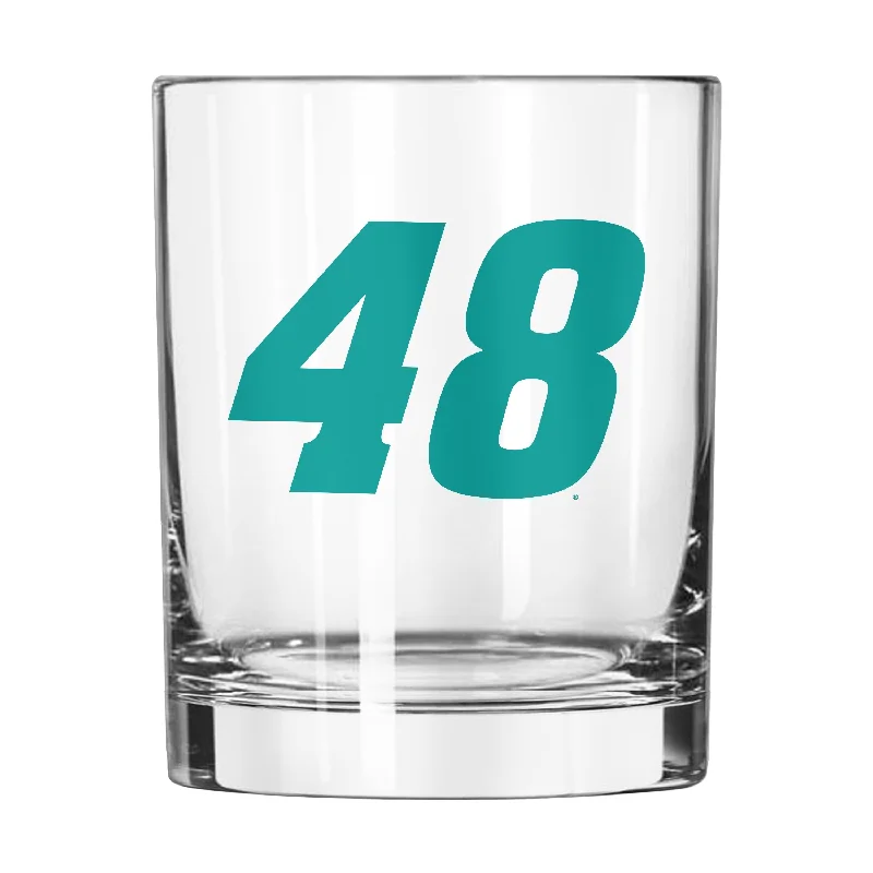 Team Mug For Sponsorships-Alex Bowman 14oz Logo Rocks Glass