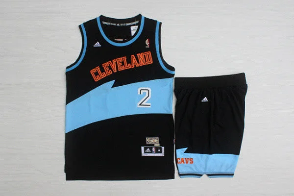 Youth Basketball Jersey-Cavaliers 2 Irving Black Hardwood Classic Basketball Jersey(With Shorts)