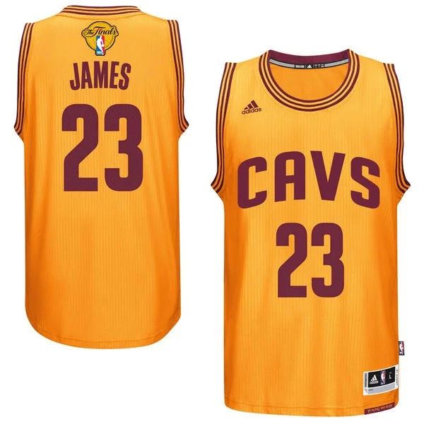 Basketball Jersey For Team-Cavaliers 23 Lebron James Gold 2016 Finals Swingman Basketball Jersey