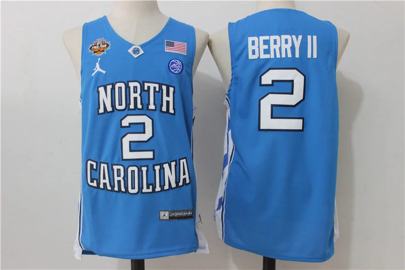 Custom Basketball Jersey-North Carolina Tar Heels 2 Joel Berry II Blue College Basketball Basketball Jersey