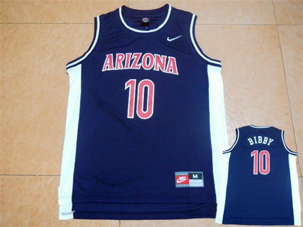 Basketball Jersey With Heat Transfer-Arizona 10 Mike Bibby Navy Blue Basketball College Basketball Jersey