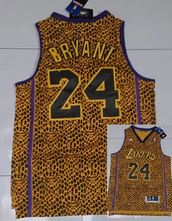 Basketball Jersey For Exhibition Matches-Lakers 24 Bryant Leopard Basketball Jerseys