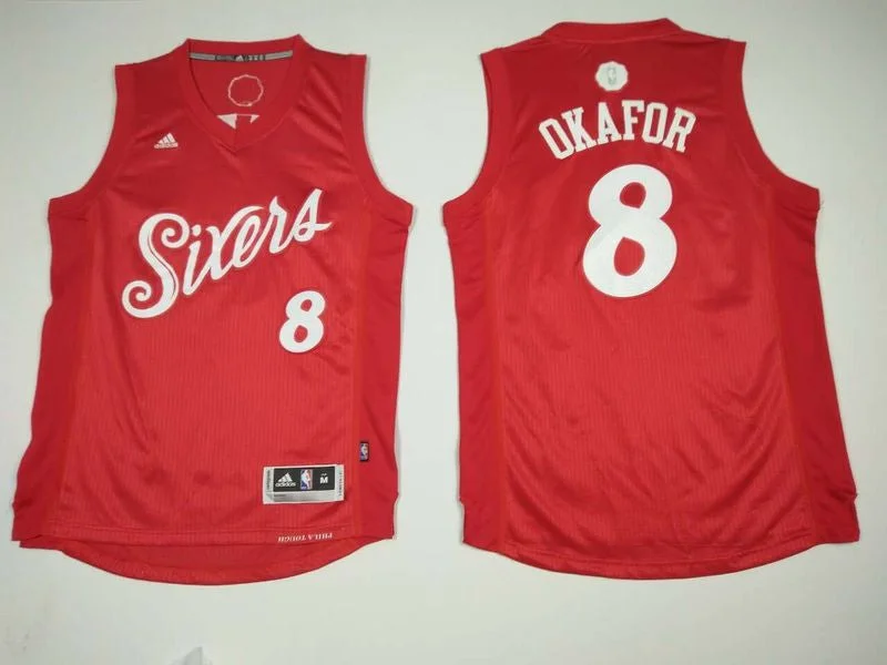 Basketball Jersey With Secure Pocket-76ers 8 Jahlil Okafor Red 2016 Christmas Day Swingman Basketball Jersey