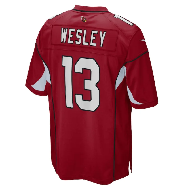 Rugby Jersey With Logos-A.Cardinals #13 Antoine Wesley Cardinal Game Player Jersey Stitched American Football Jerseys