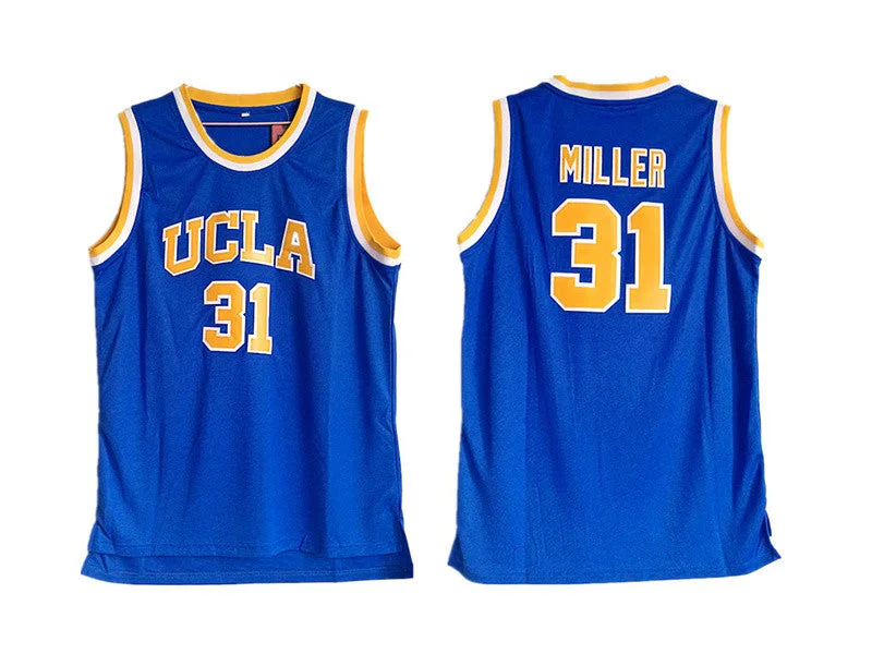 Basketball Jersey With Lightweight Material-UCLA Bruins 31 Reggie Miller Blue College Basketball Basketball Jersey