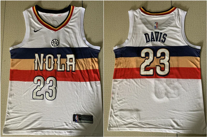 Basketball Jersey For Weekend Warriors-Pelicans 23 Anthony Davis White Earned Edition Swingman Basketball Jersey