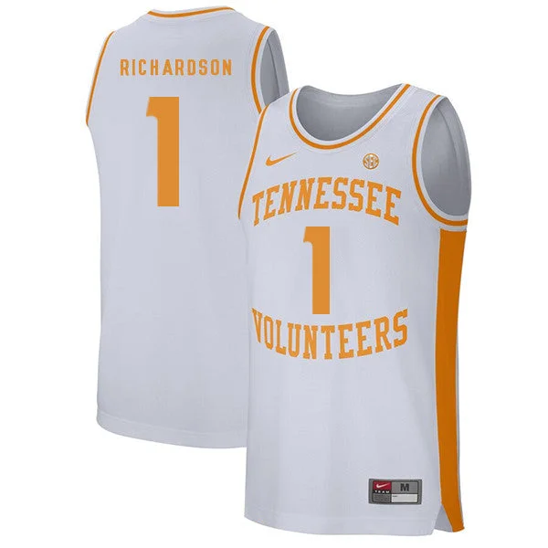 Basketball Jersey For Sale Discount-Tennessee Volunteers 1 Josh Richardson White College Basketball Basketball Jersey