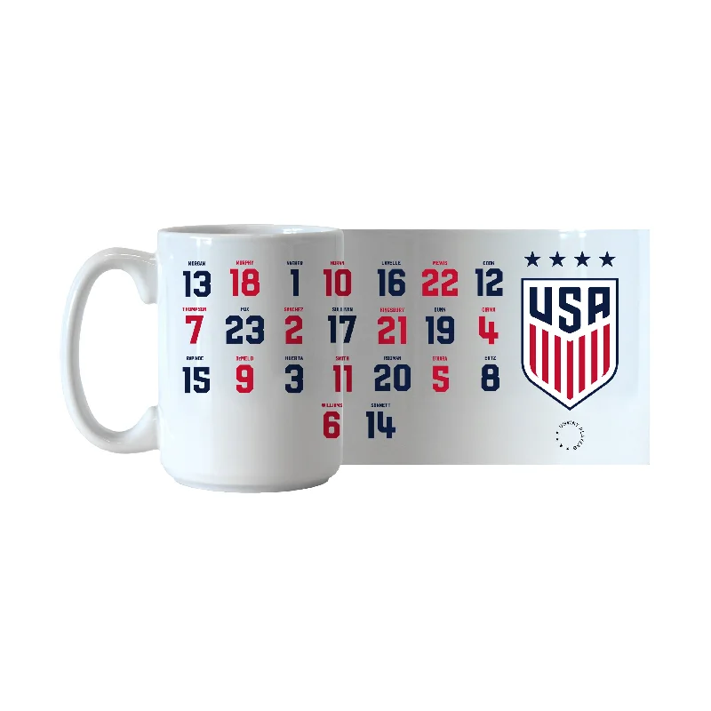 Men’s Team Mug-US Womens Soccer Roster 15oz Sublimated Mug