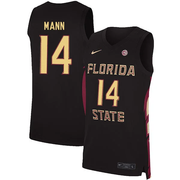 Basketball Jersey Made In USA-Florida State Seminoles 14 Terance Mann Black Basketball College Basketball Jersey