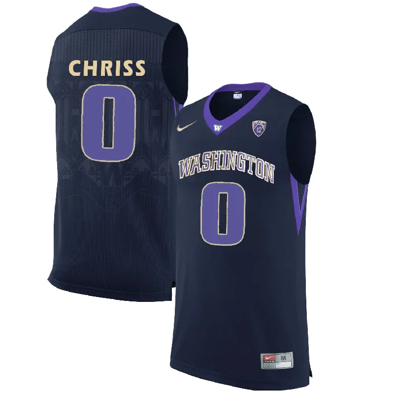 Basketball Jersey For Tournament Play-Washington Huskies 0 Marquese Chriss Black College Basketball Basketball Jersey