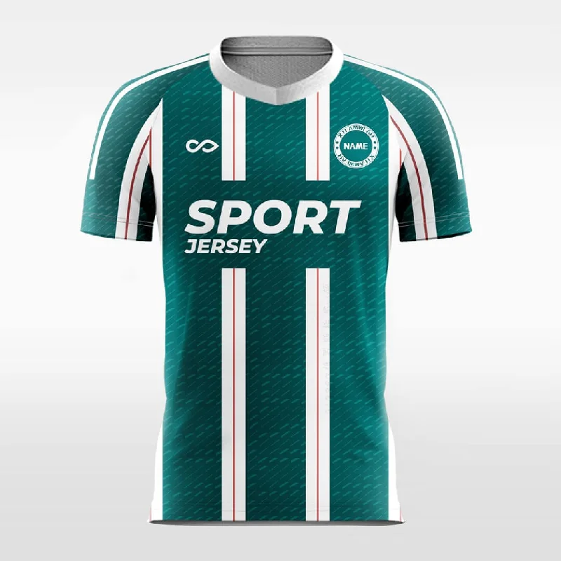 Retro Football Jersey-Stripe - Custom Soccer Jersey for Men Green Sublimated