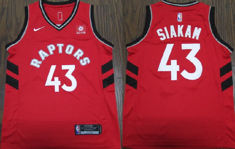 Basketball Jersey For Street Basketball-Raptors 43 Pascal Siakam Red Swingman Basketball Jersey