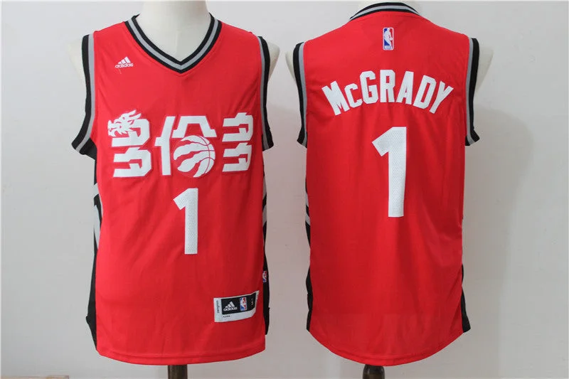 Basketball Jersey For Cold Weather Play-Raptors 1 Tracy McGrady Red 2016-17 Chinese New Year Swingman Basketball Jersey