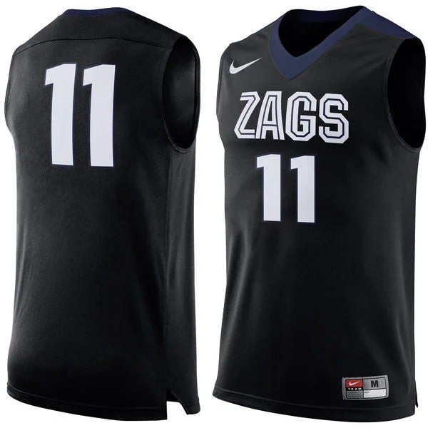 Basketball Jersey For Professional Leagues-ZAGS #11 Black Basketball College Basketball Jersey