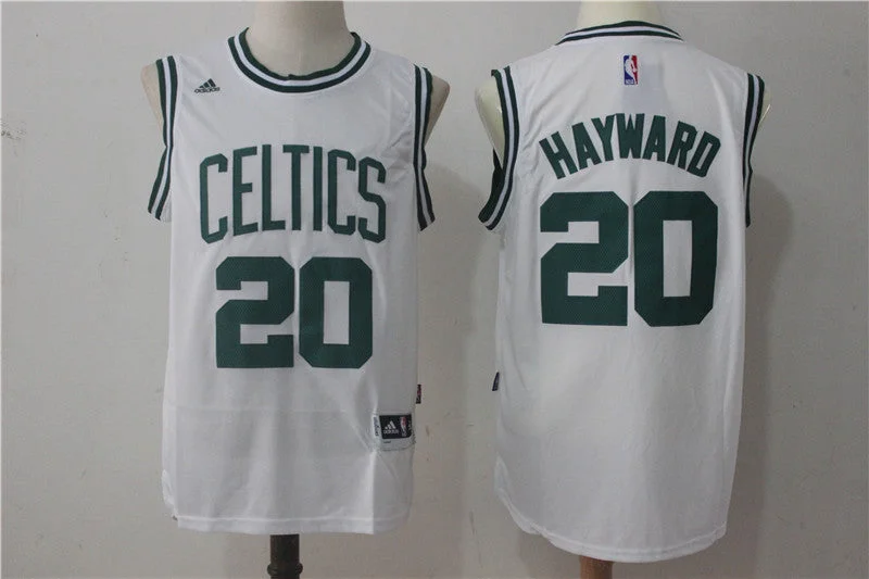 Basketball Jersey For International Teams-Celtics 20 Gordon Hayward White Swingman Basketball Jersey