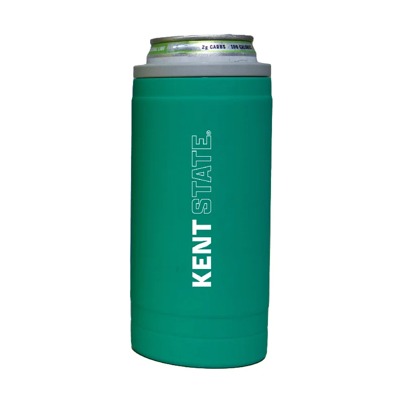 Team Mug With Motorsport Graphics-Kent State 12oz Optic Stacked Soft Touch Slim Coolie