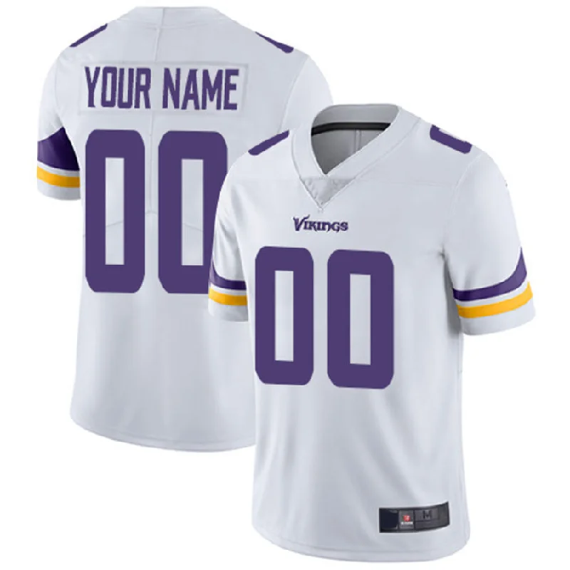 Cotton Rugby Jersey-Custom MN.Vikings Road White Vapor Untouchable Limited Jersey Stitched Jerseys American Football Jerseys