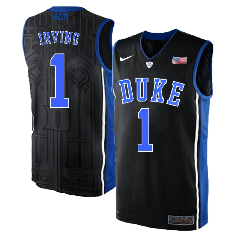 Basketball Jersey With Retro Style-Duke Blue Devils 1 Kyrie Irving Black Elite College Basketabll Basketball Jersey