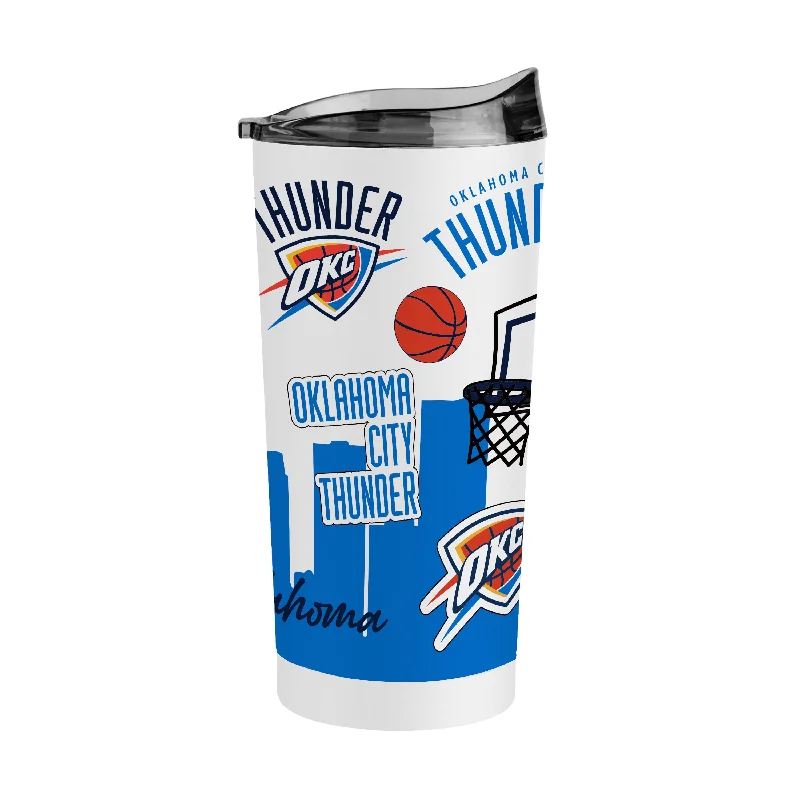 Team Mug For Cold Drinks-Oklahoma City Thunder 20oz Native Powder Coat Tumbler