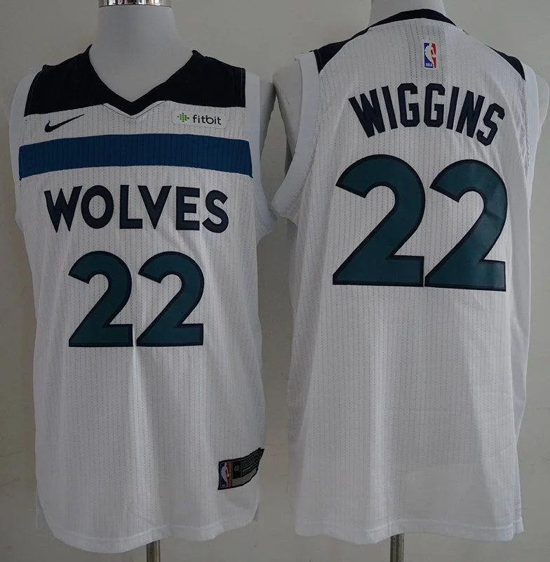 Basketball Jersey Online-Timberwolves 22 Andrew Wiggins White Authentic Basketball Jersey