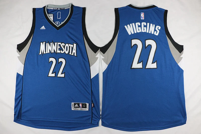 Basketball Jersey With Quality Stitching-Timberwolves 22 Andrew Wiggins Blue Swingman Basketball Jersey