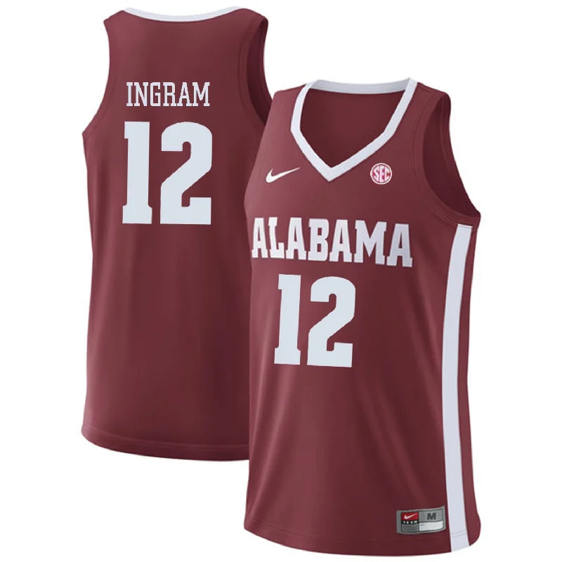 High Quality Basketball Jersey-Alabama Crimson Tide 12 Dazon Ingram Red College Basketball Basketball Jersey