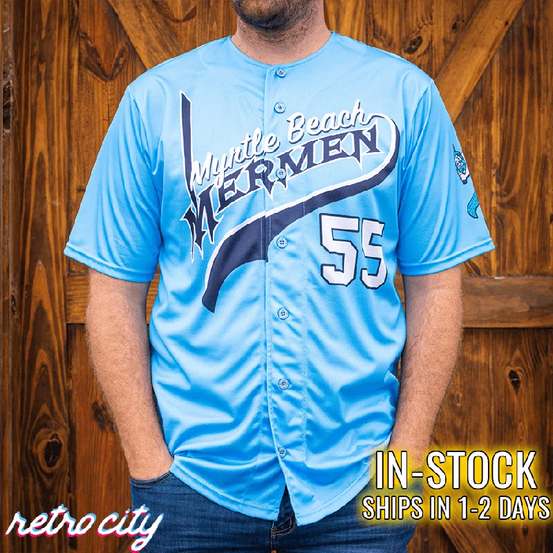 Home Football Jersey-Home Basketball Jersey-Collector’s Baseball Jersey-Myrtle Beach Mermen Kenny Powers Baseball Jersey *IN-STOCK*