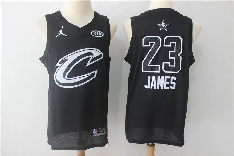 NBA Basketball Jersey-Cavaliers 23 Lebron James Black 2018 All-Star Game Swingman Basketball Jersey