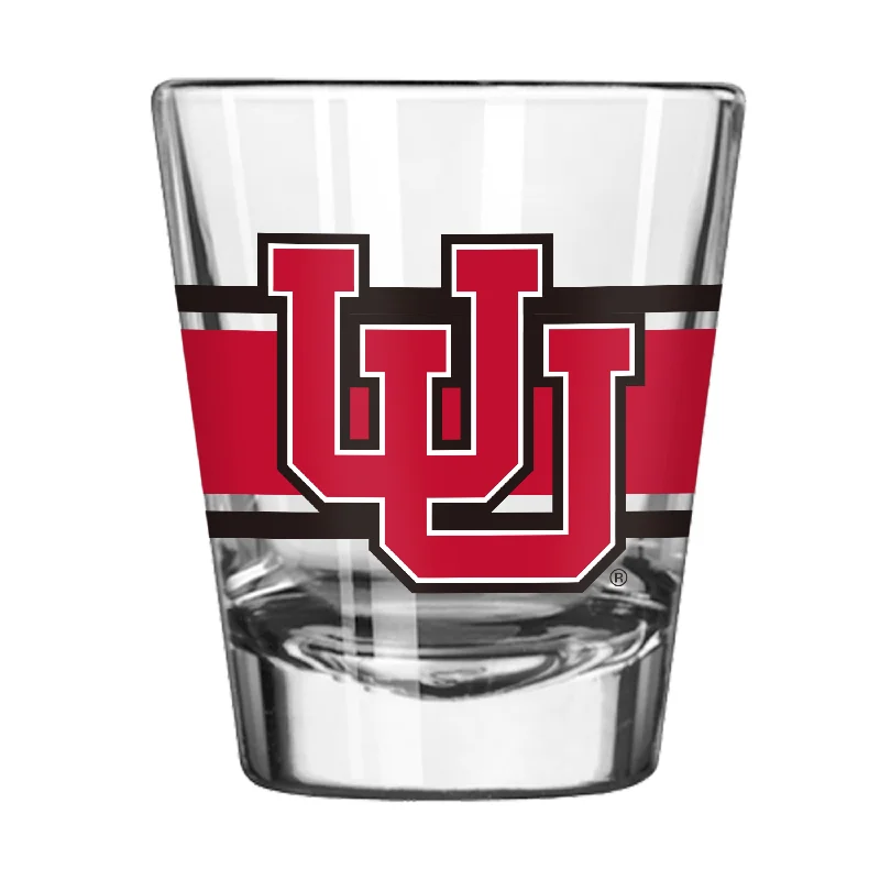 Team Mug With Built-In Warmer-Utah 2oz Stripe Shot Glass