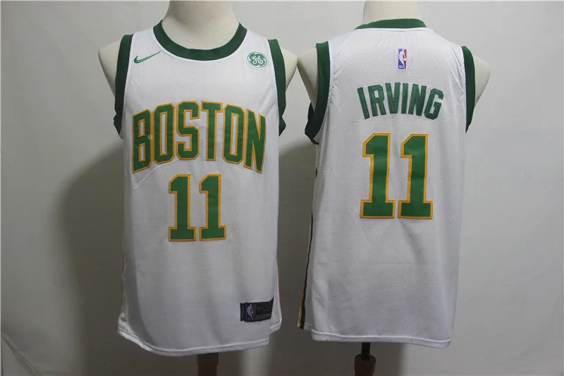 Basketball Jersey With Professional Quality-Celtics 11 Kyrie Irving White 2018-19 City Edition Swingman Basketball Jersey