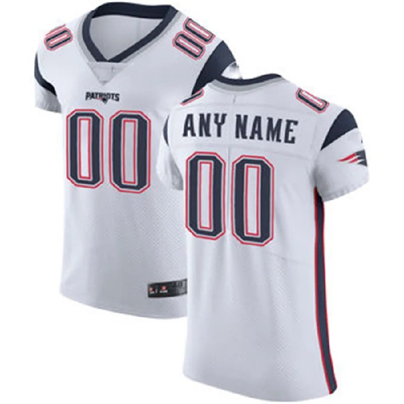 Rugby Jersey For Youth Leagues-Custom NE.Patriots White Vapor Untouchable Custom Elite Jersey Stitched American Football Jerseys