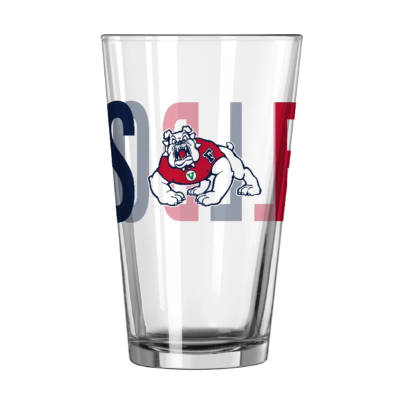 Hockey Team Mug-Fresno State 16oz Overtime Pint Glass