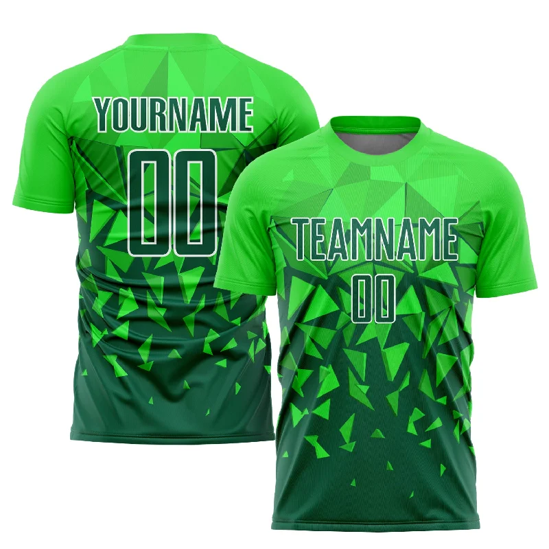 Best Football Jersey-Custom Green Grass Green-White Sublimation Soccer Uniform Jersey