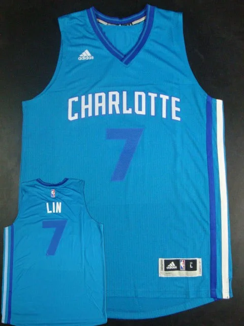 Basketball Jersey For School Events-Hornets 7 Jeremy Lin Teal Swingman Basketball Jersey