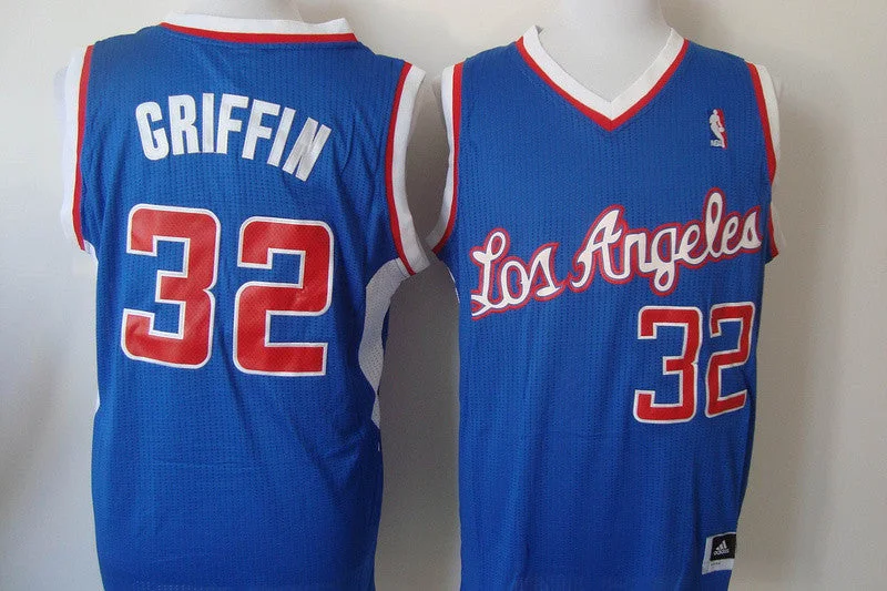 Basketball Jersey For Outdoor Play-Clippers 32 Griffin Blue Revolution 30 Basketball Jerseys