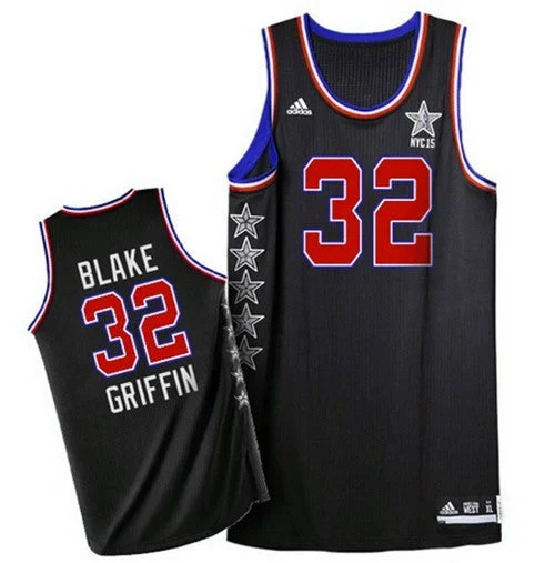 Basketball Jersey With Unique Logo-2015 All Star NYC Western Conference 32 Blake Griffin Black Basketball Jerseys