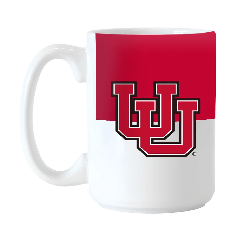 Double-Walled Team Mug-Utah 15oz Colorblock Sublimated Mug