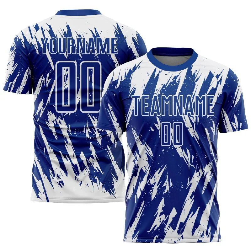 High Quality Football Jersey-Custom Royal White Sublimation Soccer Uniform Jersey