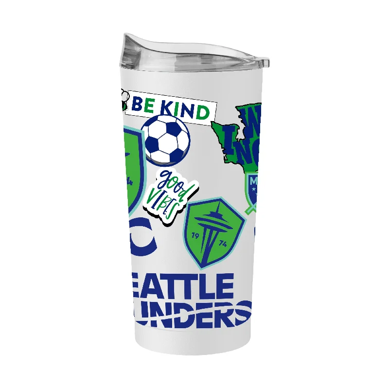 Team Mug With Smart Lid-Seattle Sounders 20oz Native Powder Coat Tumbler