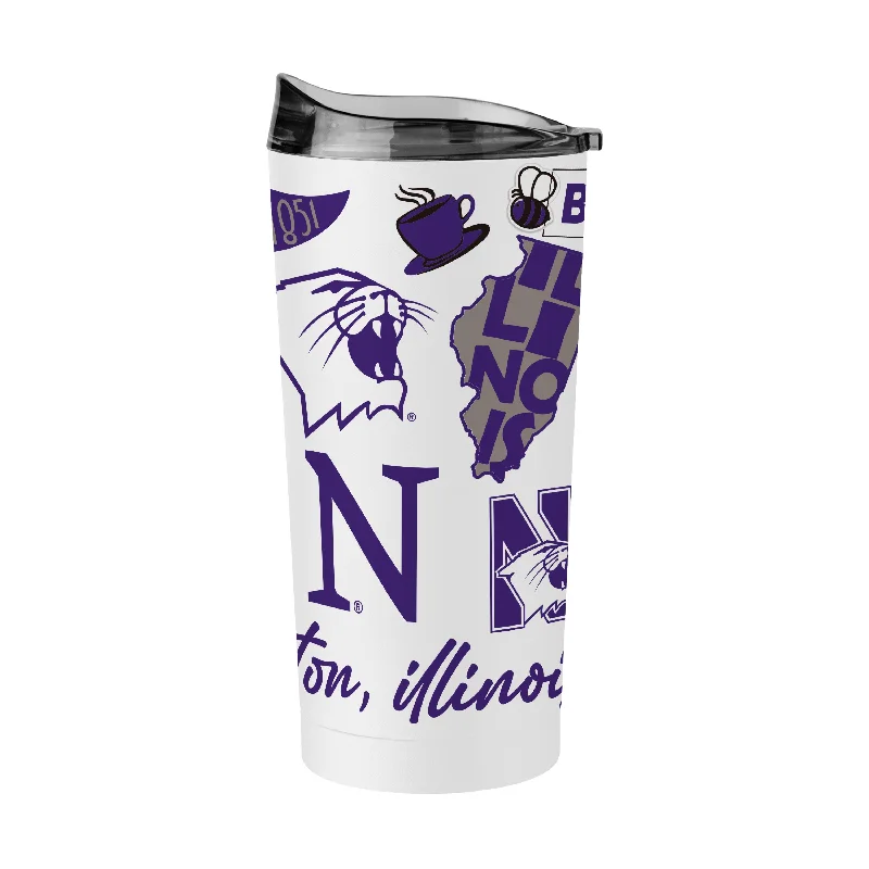 Team Mug For Auctions-Northwestern 20oz Native Powder Coat Tumbler